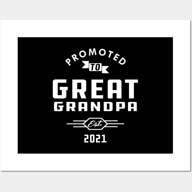 New Great Grandma - Promoted to great grandpa est. 2021 Wall Art by KC Happy Shop